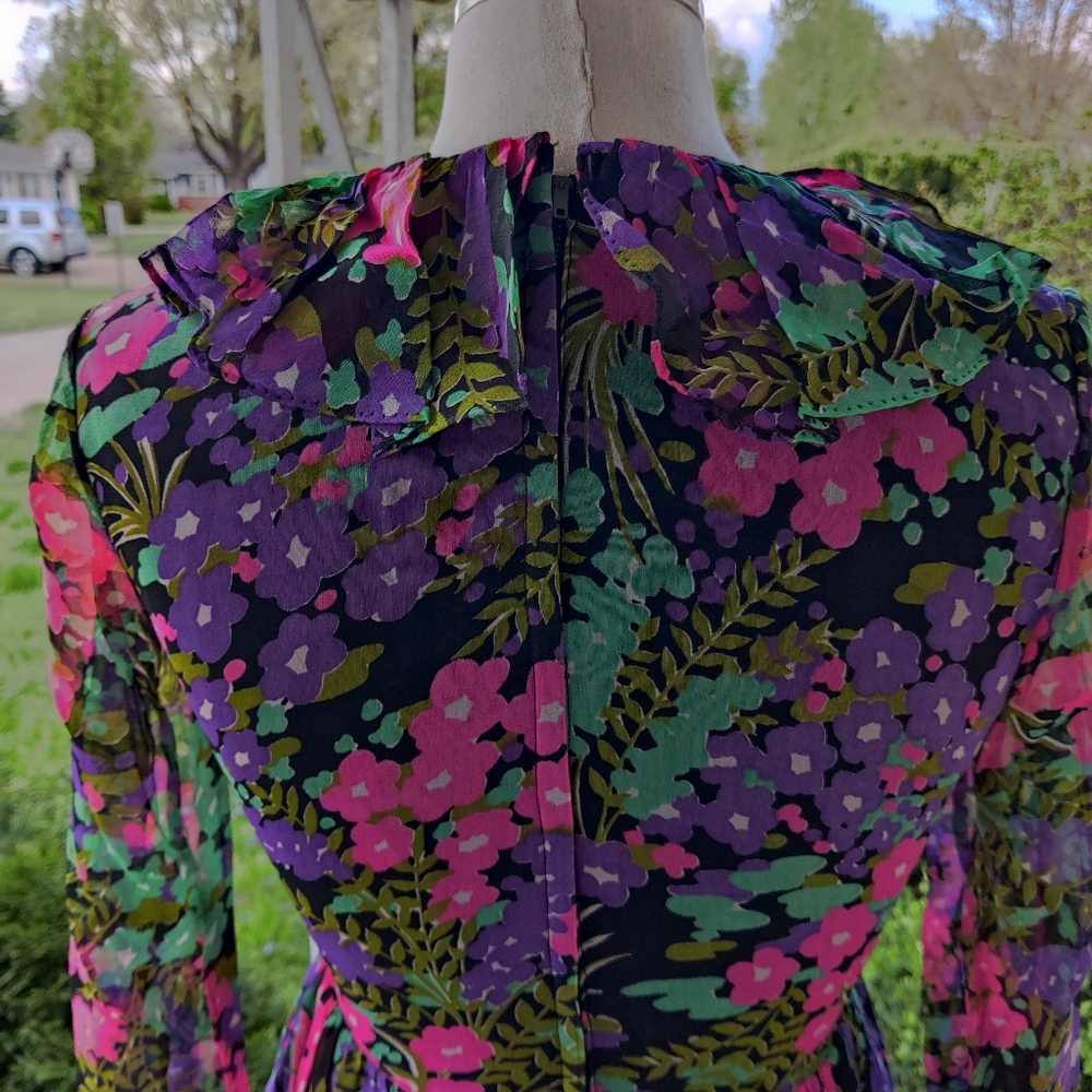 ð¥BLACK FRIDAY BOGO FREE EVERYTHINGð¥ 70s Vintage Long Sleeve Floral Maxi - Picture 3 of 16